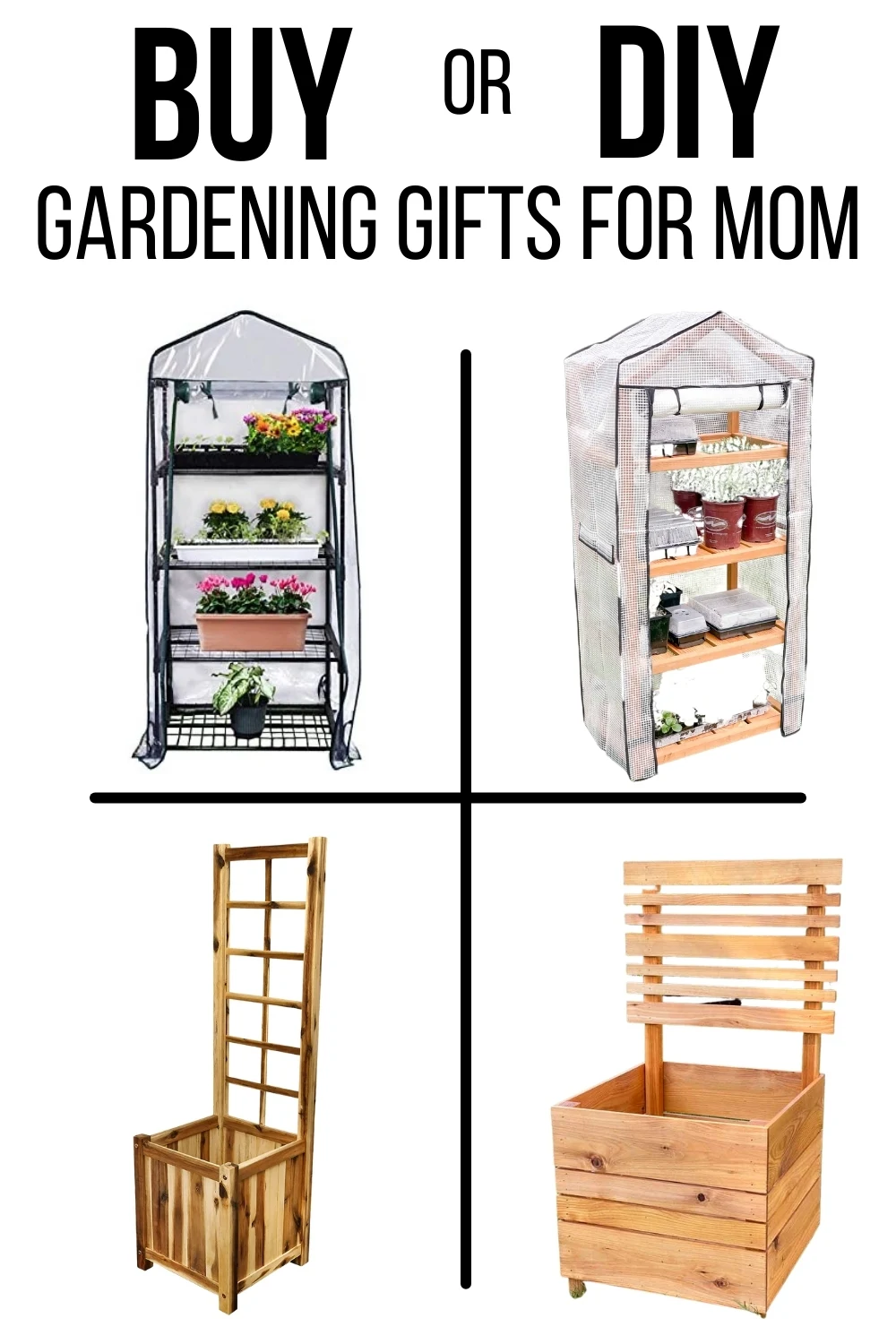 buy or DIY gardening gifts for Mom