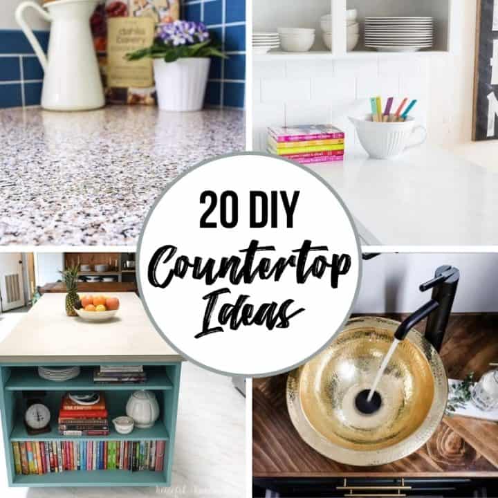 20 DIY countertop ideas square collage