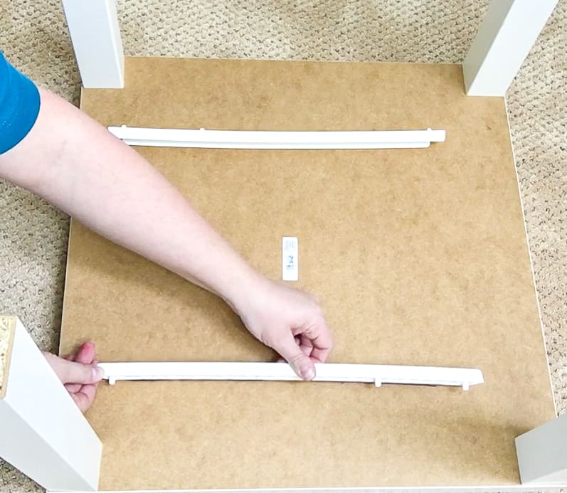 attaching drawer slides to underside of IKEA Lack table