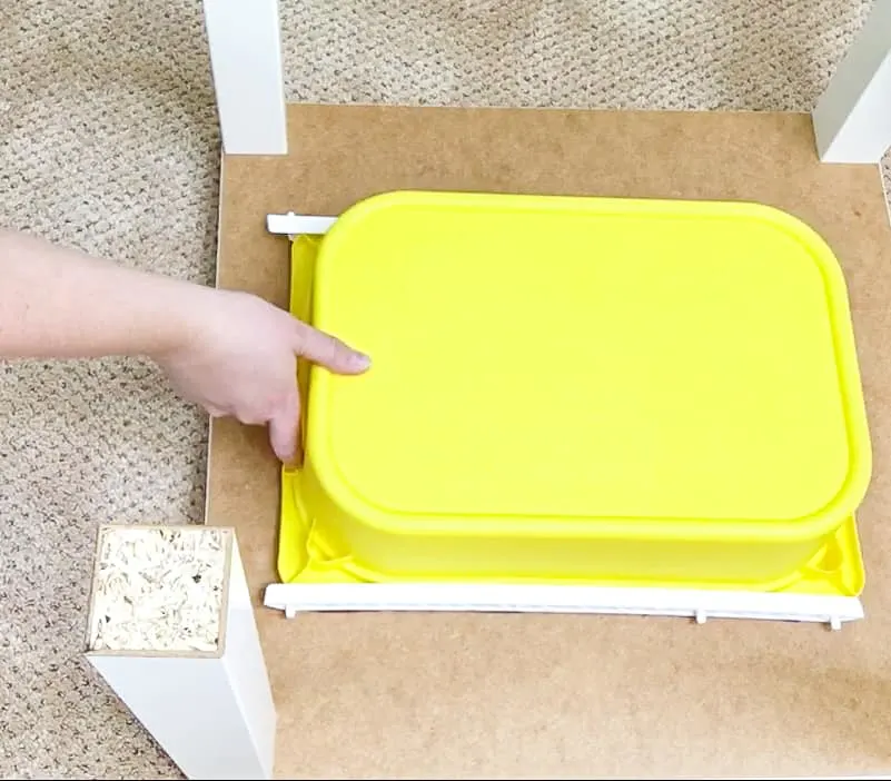 testing drawer slides with IKEA Trofast bin