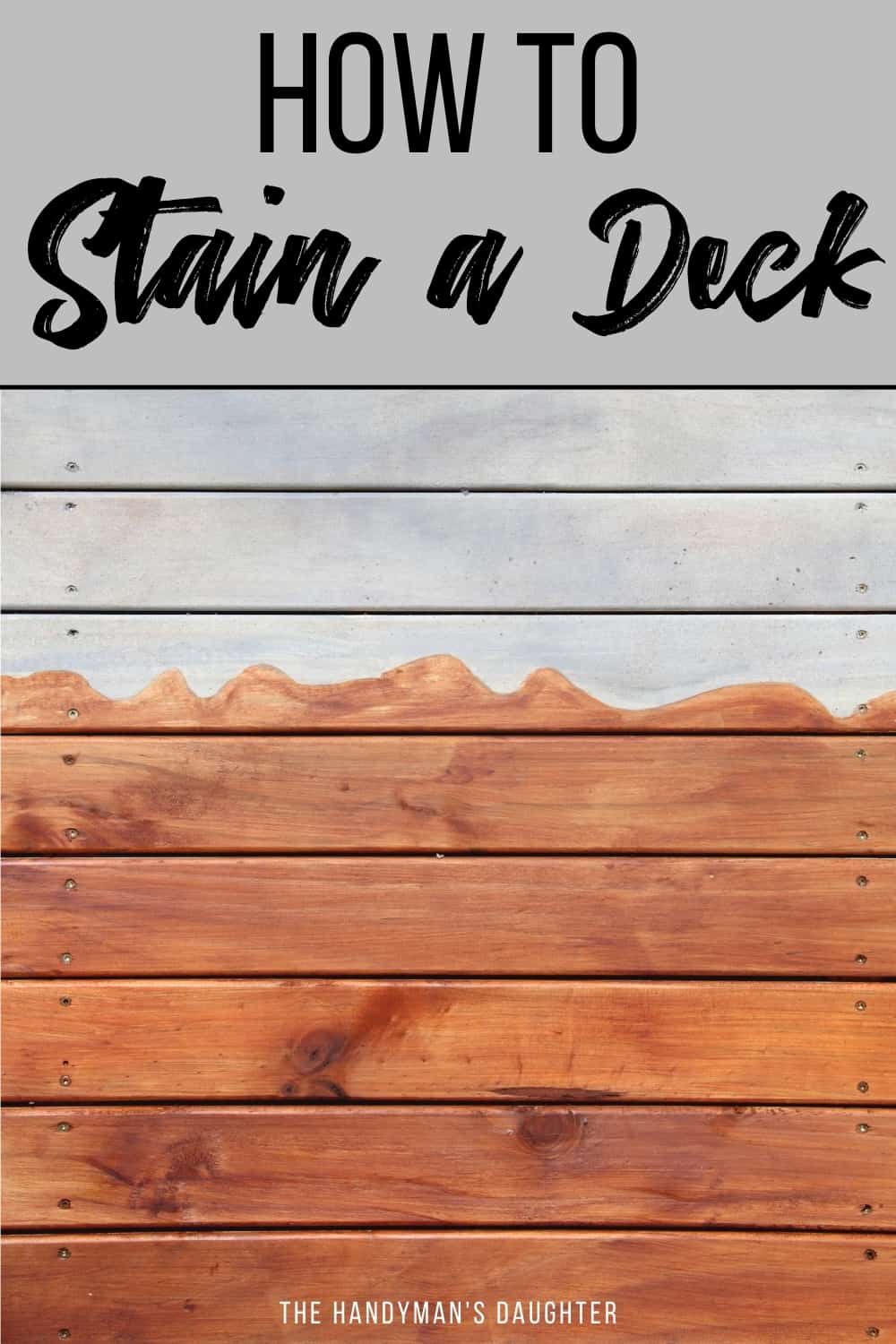 How to stain a deck