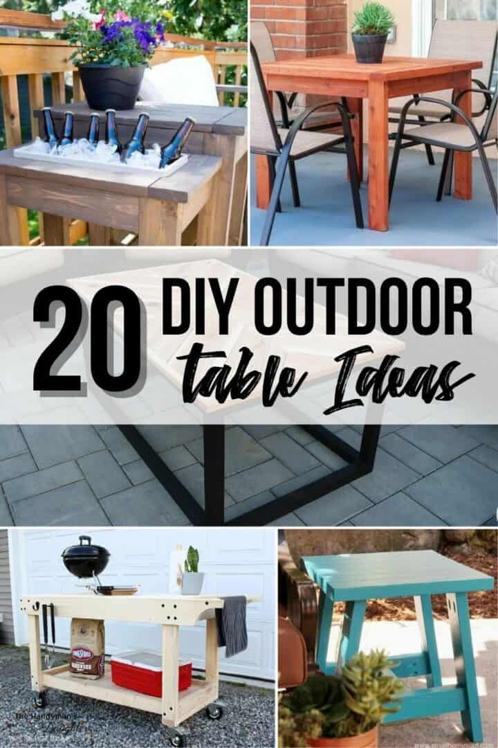 20 DIY Outdoor Table Ideas for Your Deck or Patio The Handyman's Daughter
