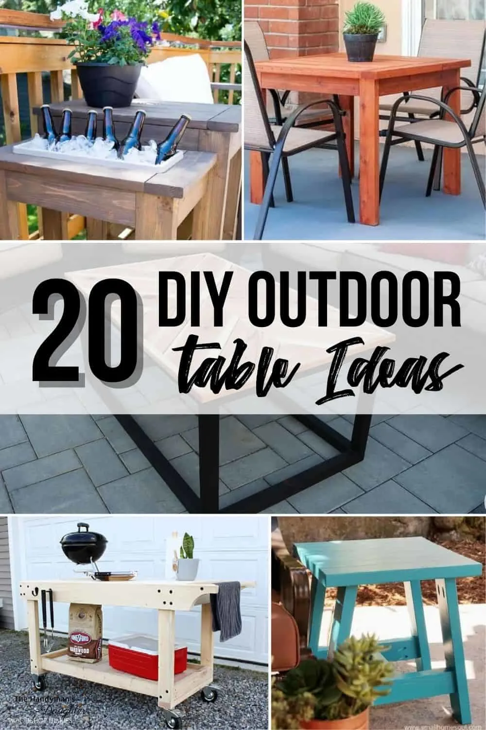 18 DIY Outdoor Table Ideas for Your Deck or Patio   The Handyman's ...