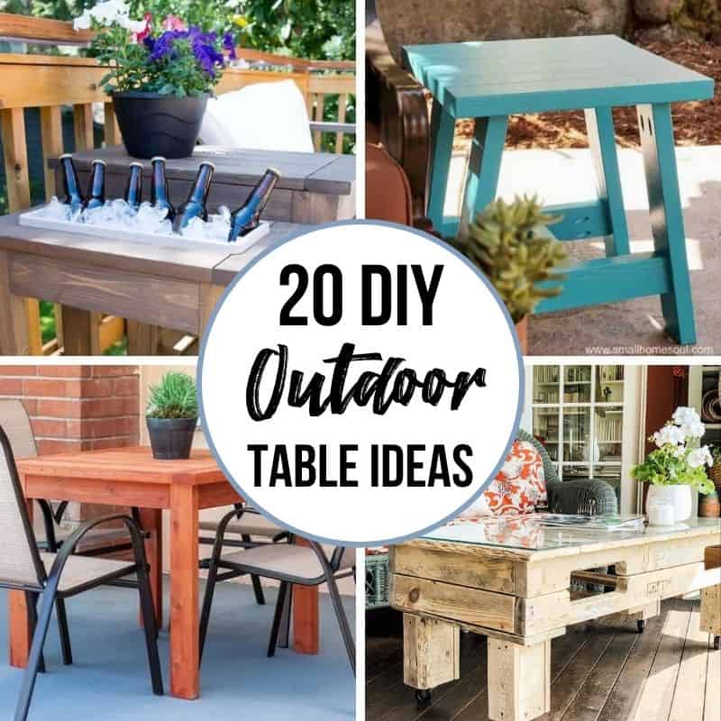 20 Diy Outdoor Table Ideas For Your Deck Or Patio The Handyman S Daughter - Diy Backyard Table Ideas