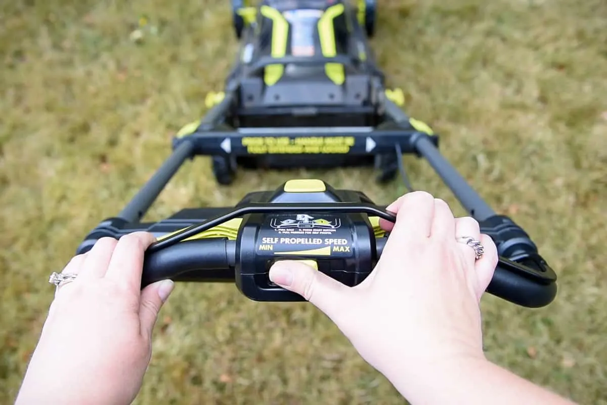 speed control on Ryobi self propelled mower