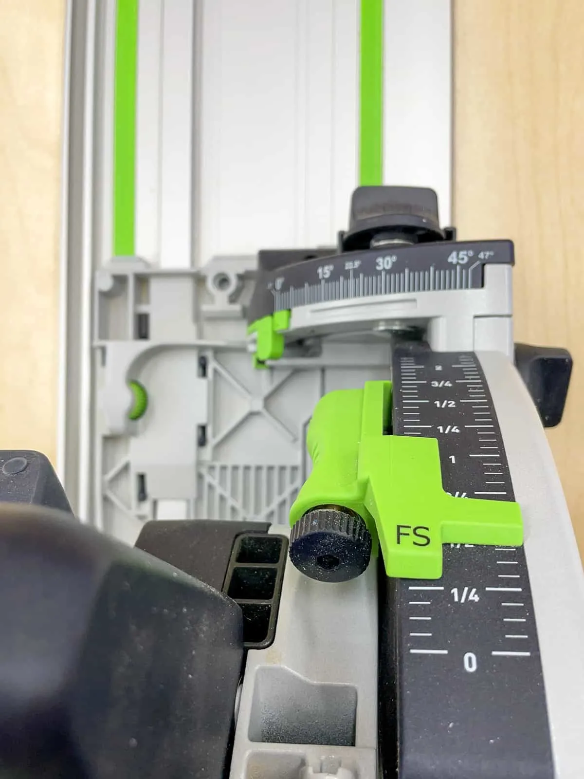 Festool track saw depth stop