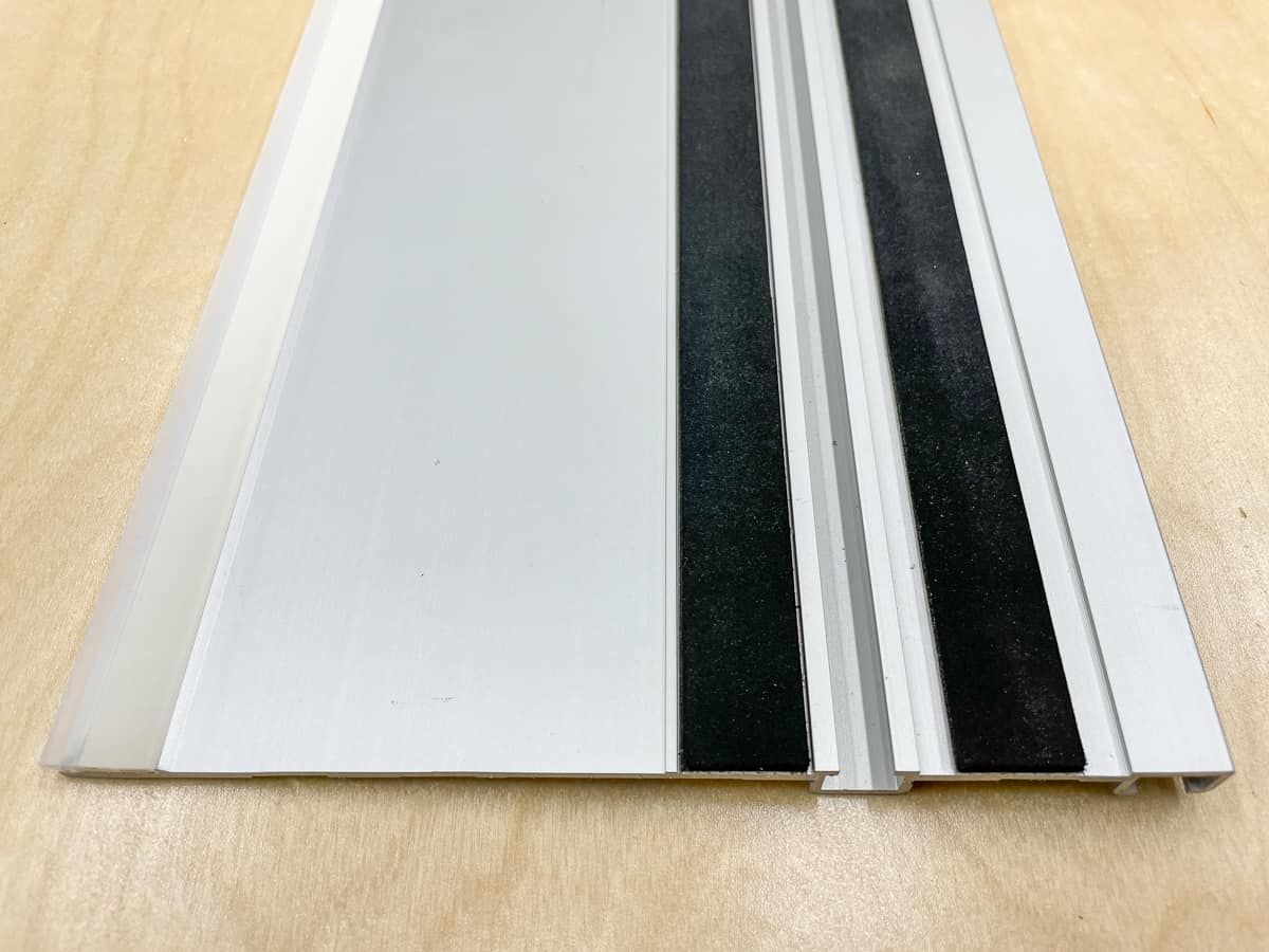 track saw nonslip strips on underside