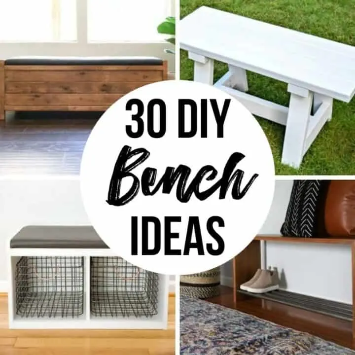 DIY bench ideas collage