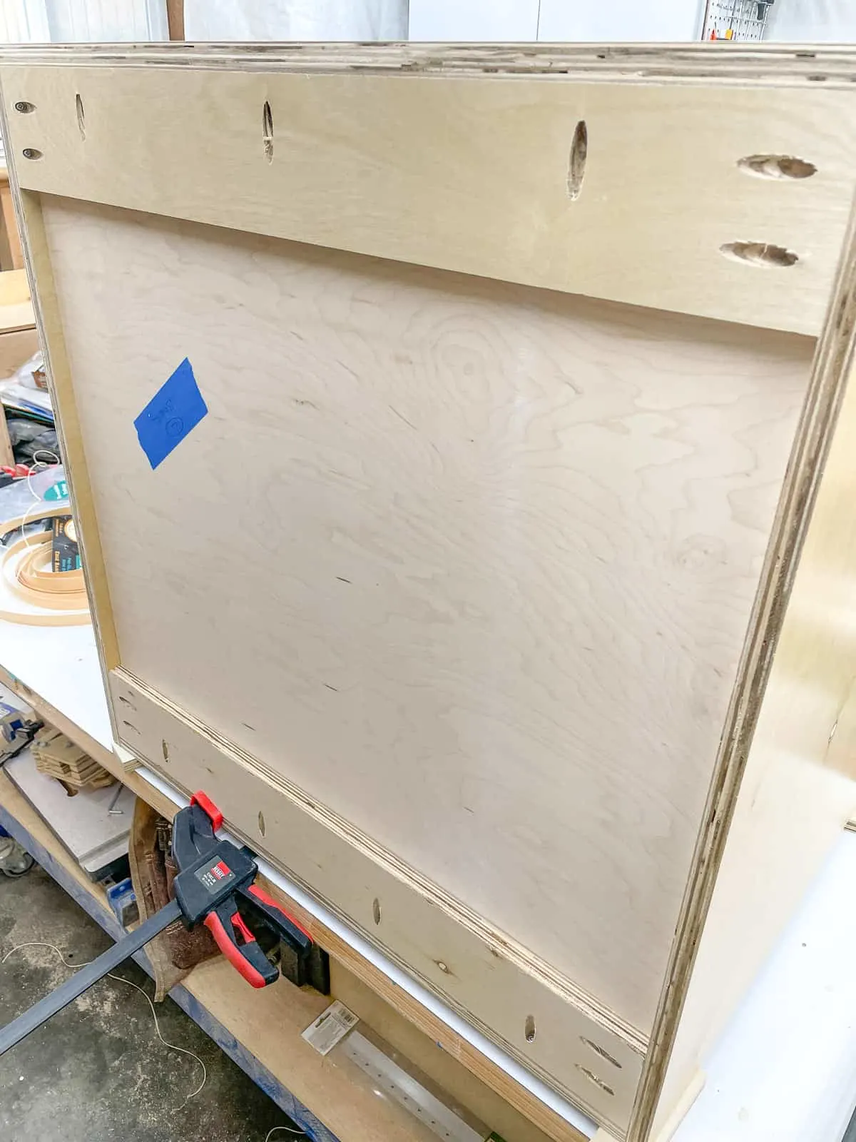 nailer strips on the back of the cabinet box