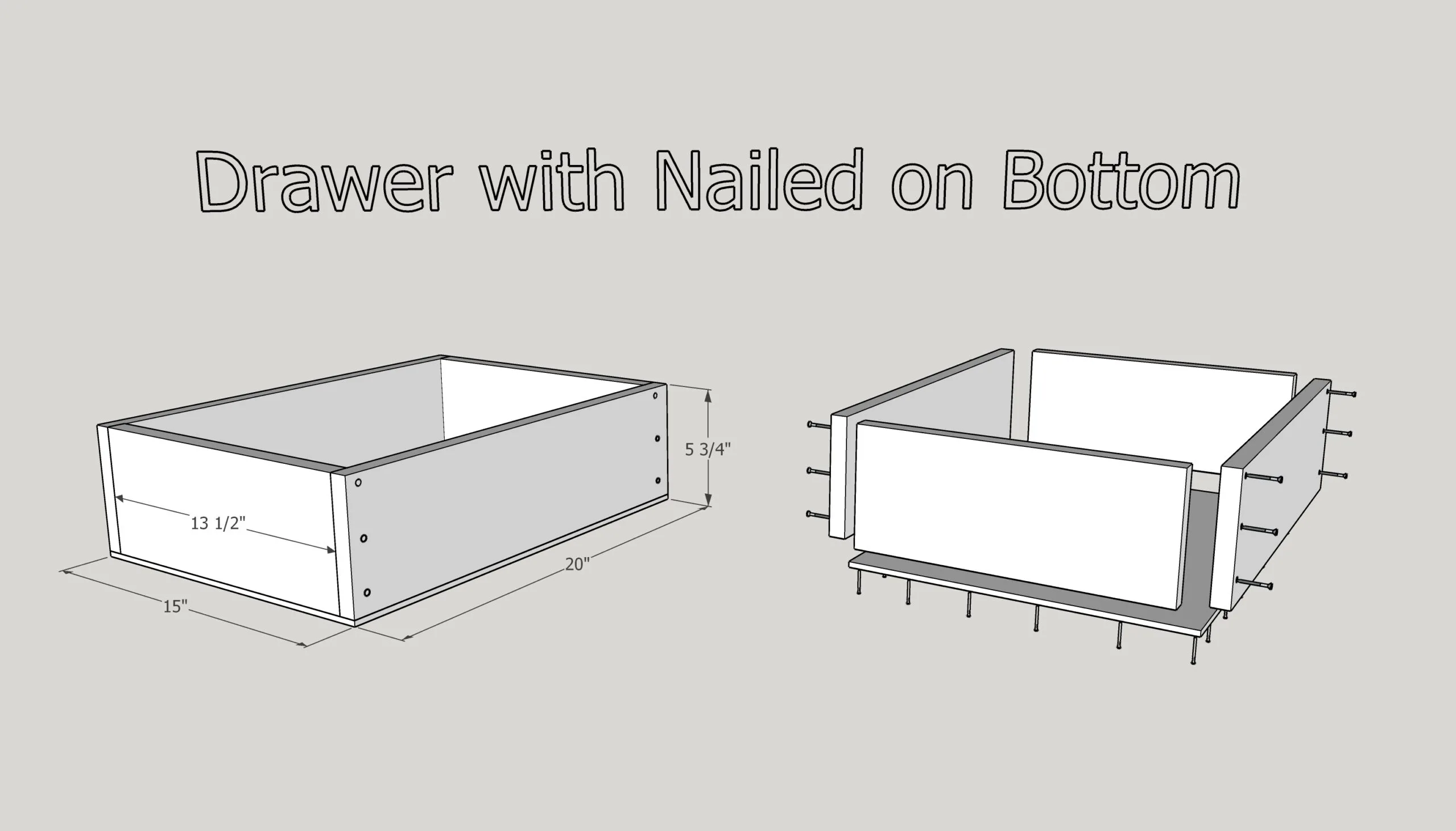 how to make a drawer with a nailed on bottom