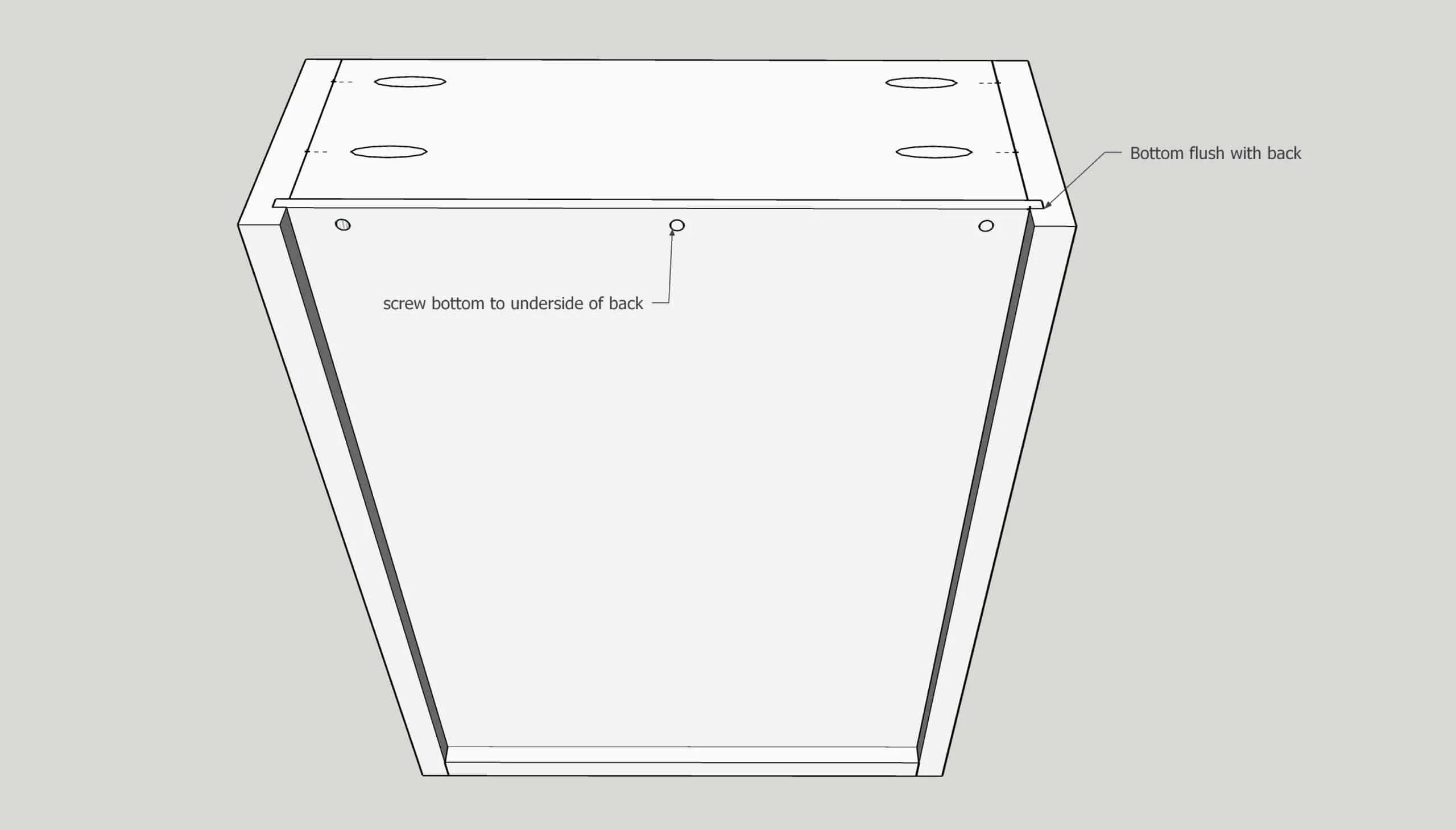 how to make a drawer box with a replaceable captured bottom