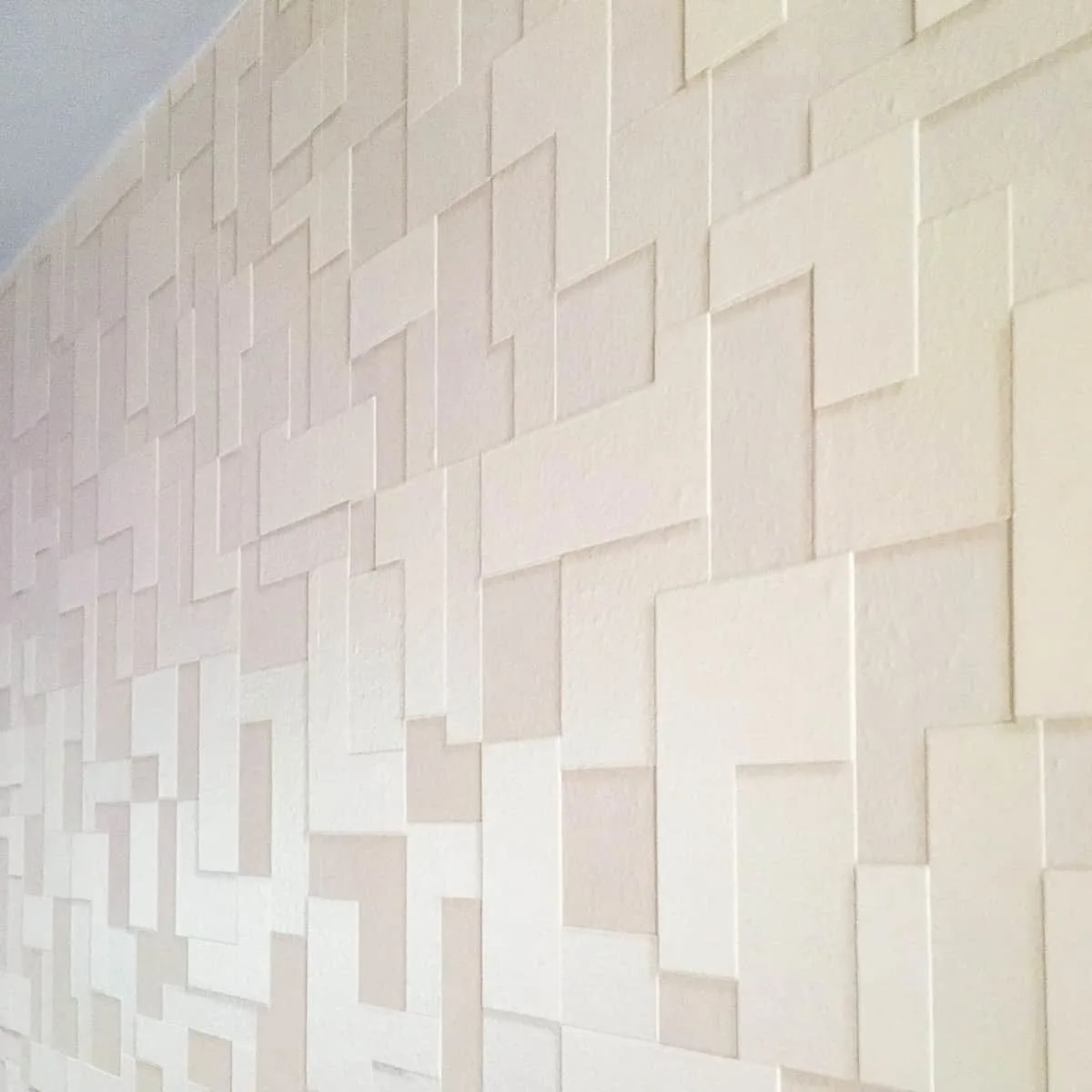 finished textured wallpaper accent wall