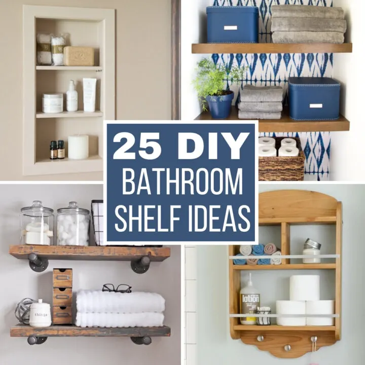 25 DIY bathroom shelf ideas
