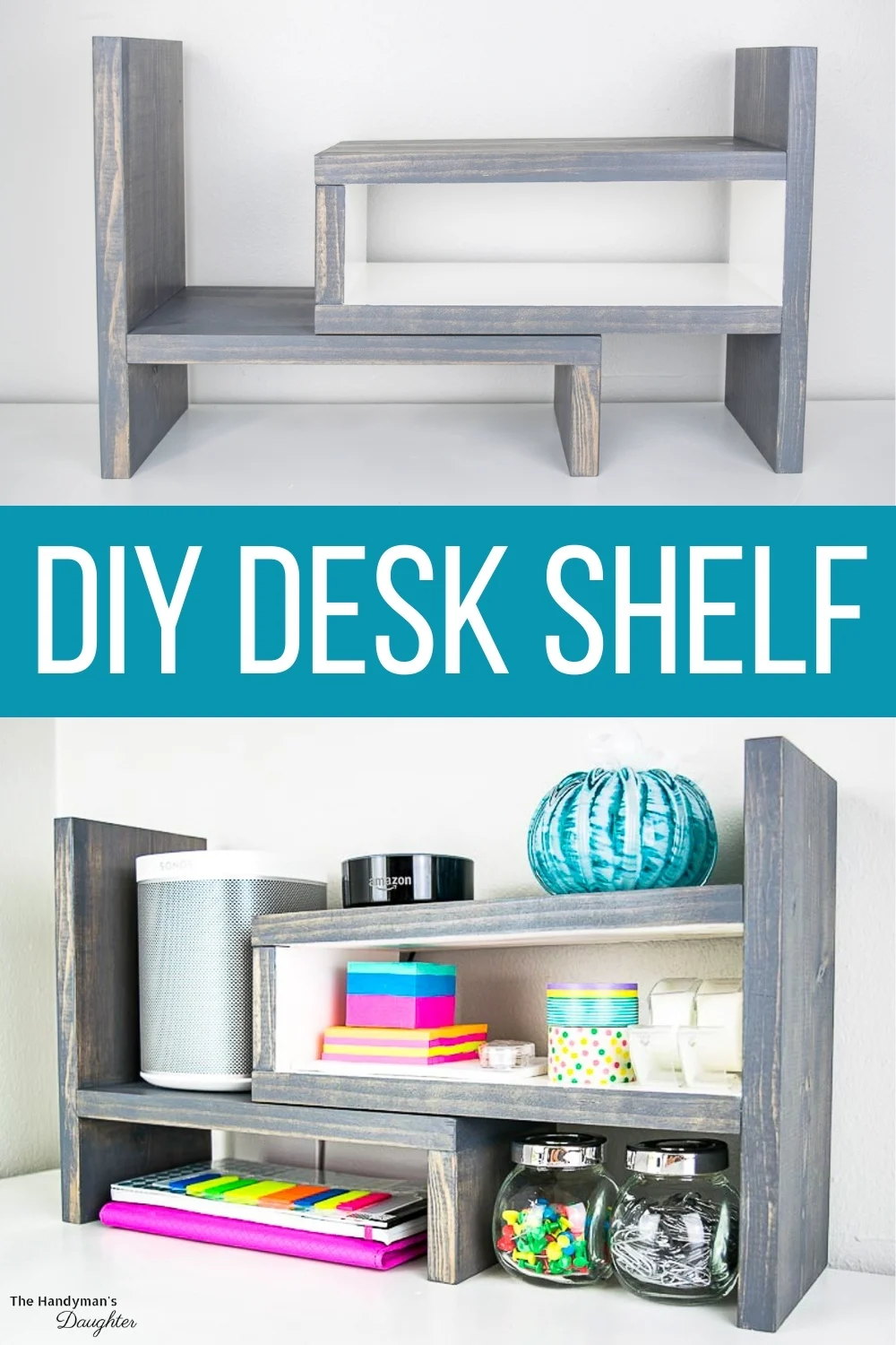 Easy Adjustable Diy Desk Shelf The, Diy Adjustable Cabinet Shelves