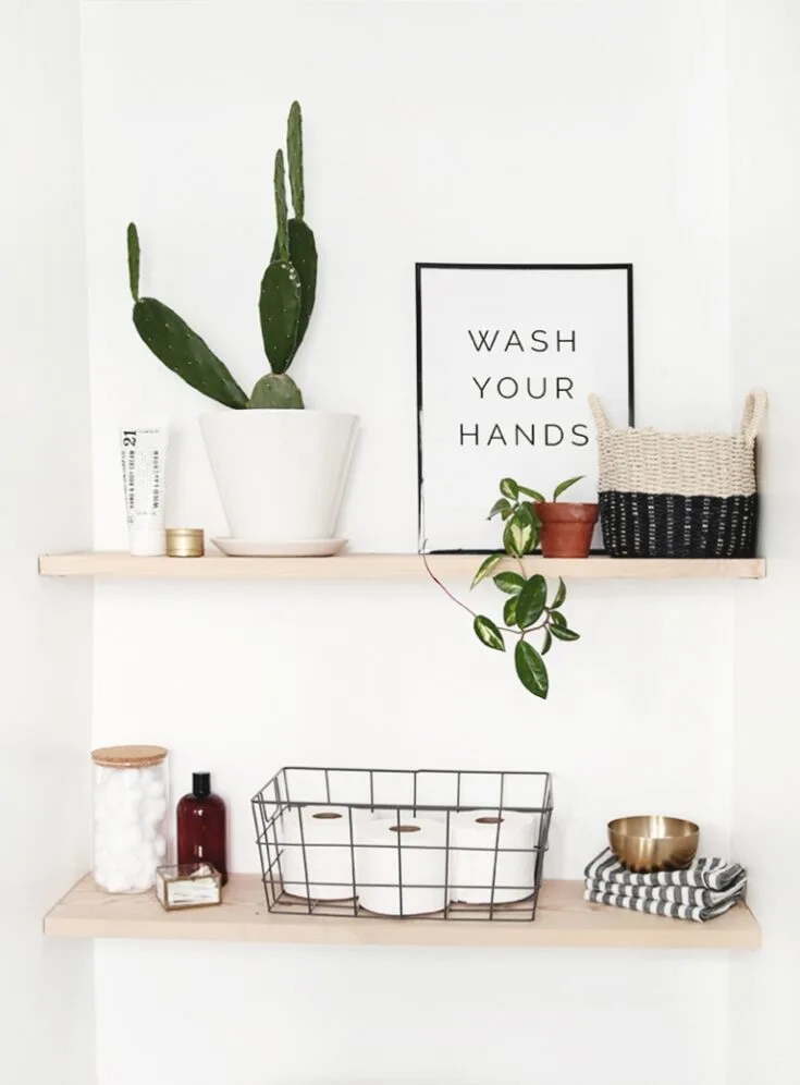 25 Creative DIY Bathroom Shelf Ideas - The Handyman's Daughter