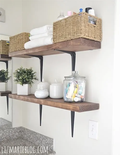 25 Creative DIY Bathroom Shelf Ideas - The Handyman's Daughter