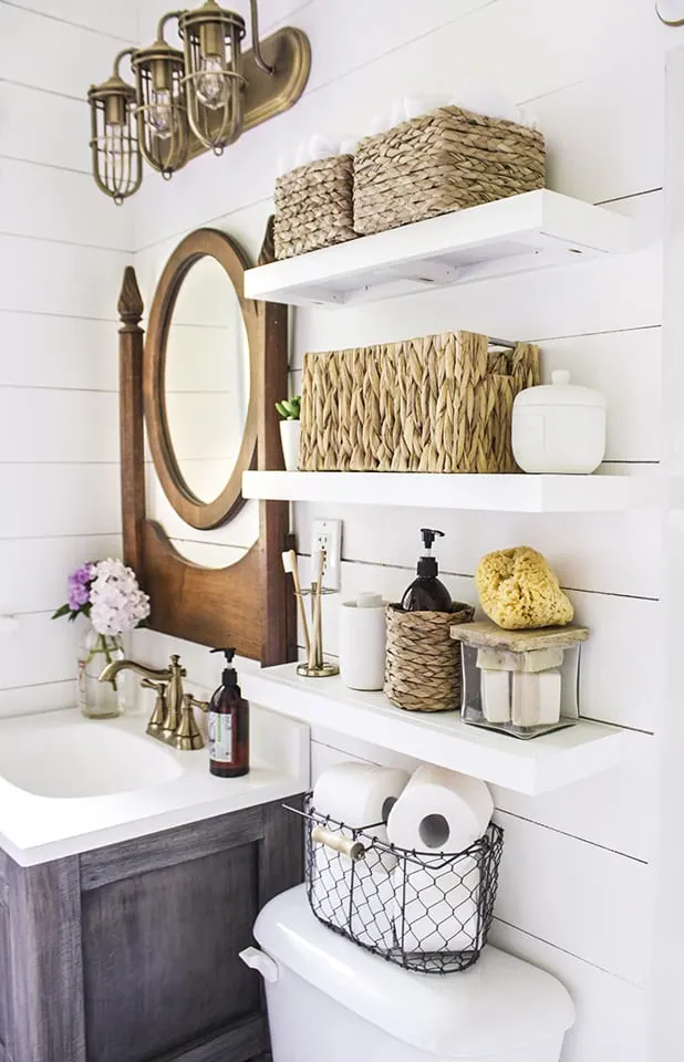 25 Creative Diy Bathroom Shelf Ideas, Bathroom Shelves Over Toilet Ideas