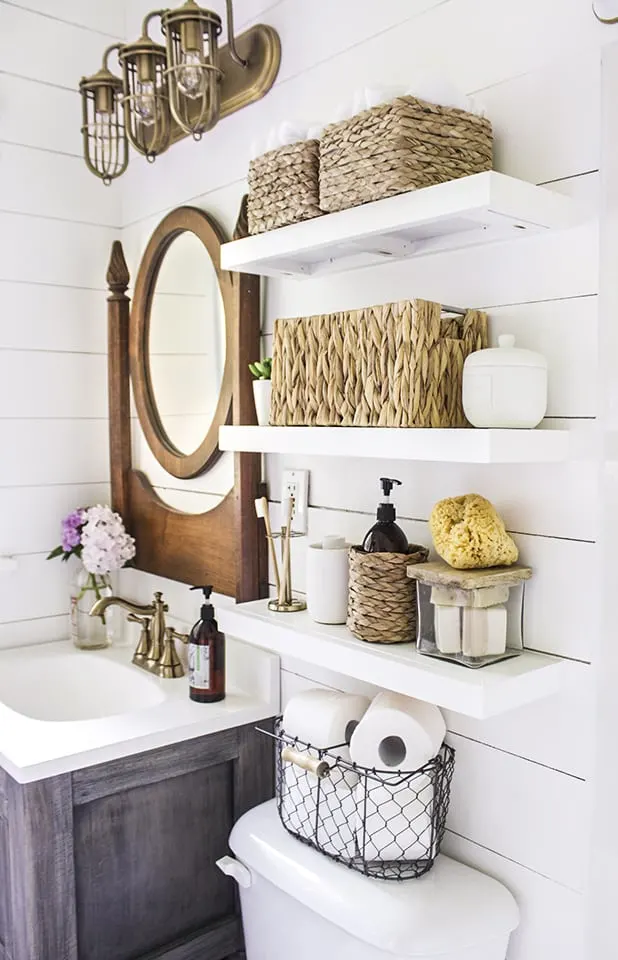 DIY Bathroom Shelves Offer Stylish Storage For Tight Spaces