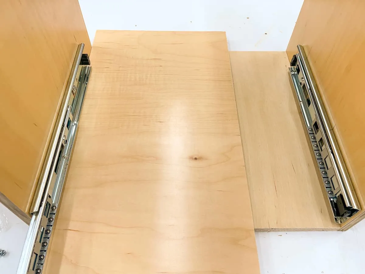 installing drawer slides in nail gun organizer