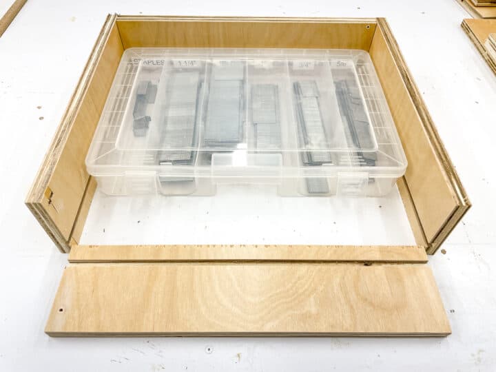DIY Nail Gun Organizer with Drawer The Handyman's Daughter