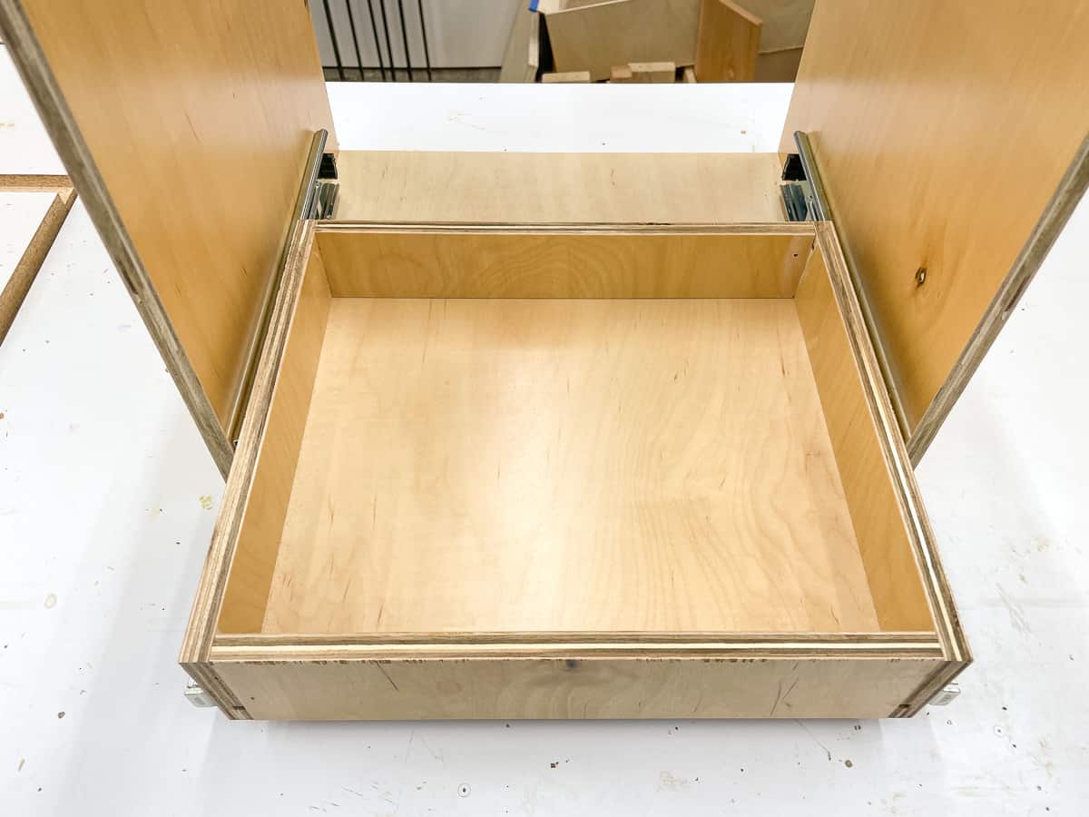 drawer box inside nail gun organizer