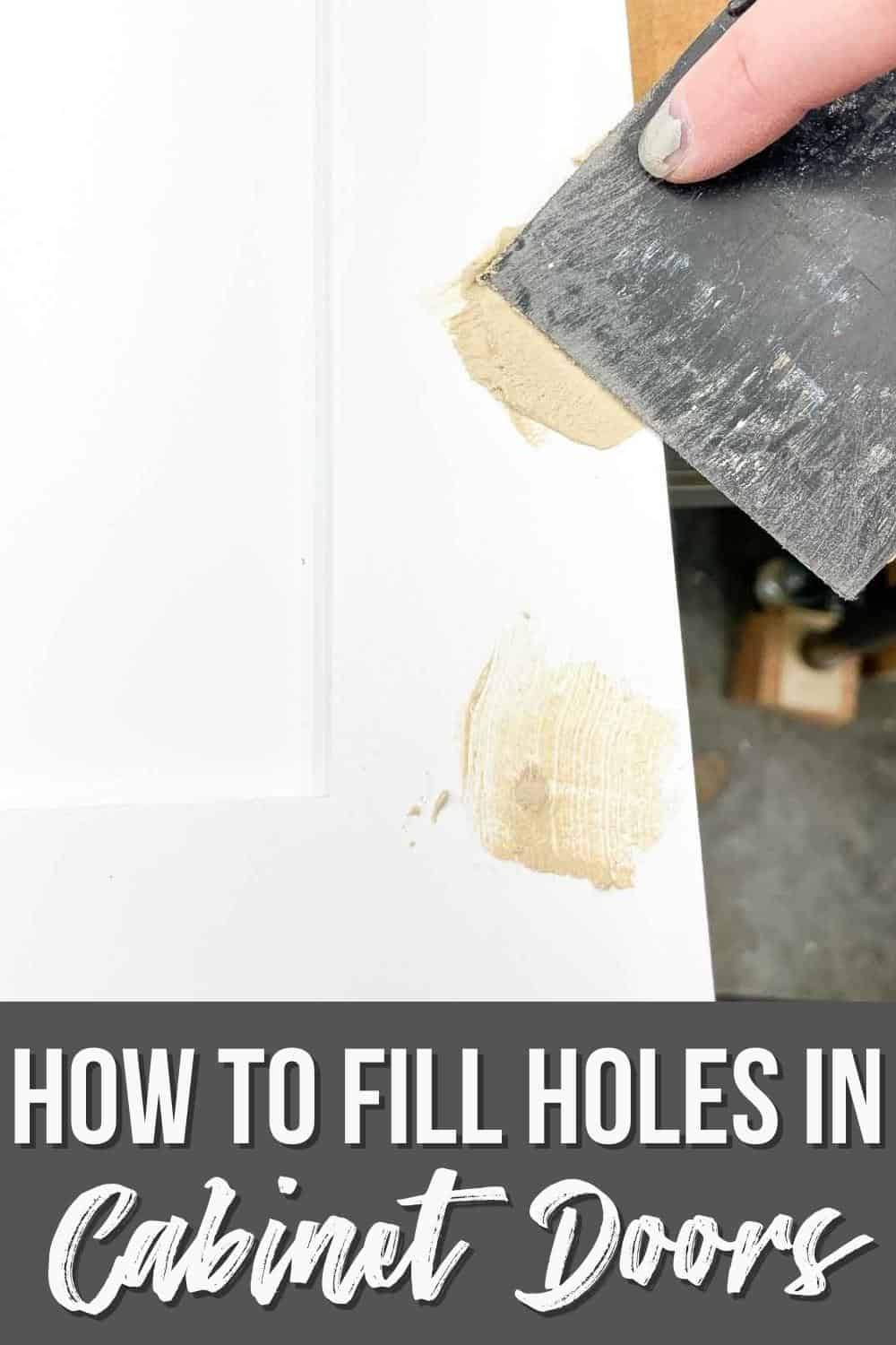 How to fill screw holes in cabinet doors