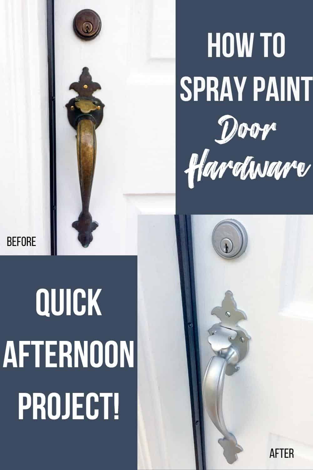 how to spray paint door hardware