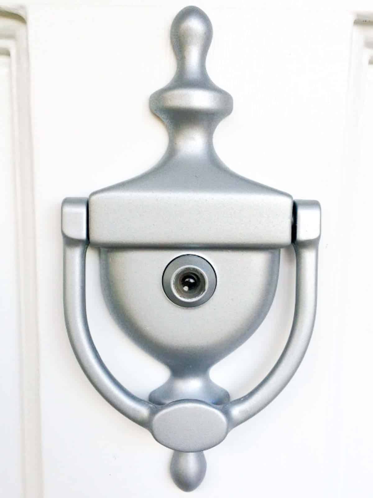 spray painted door knocker