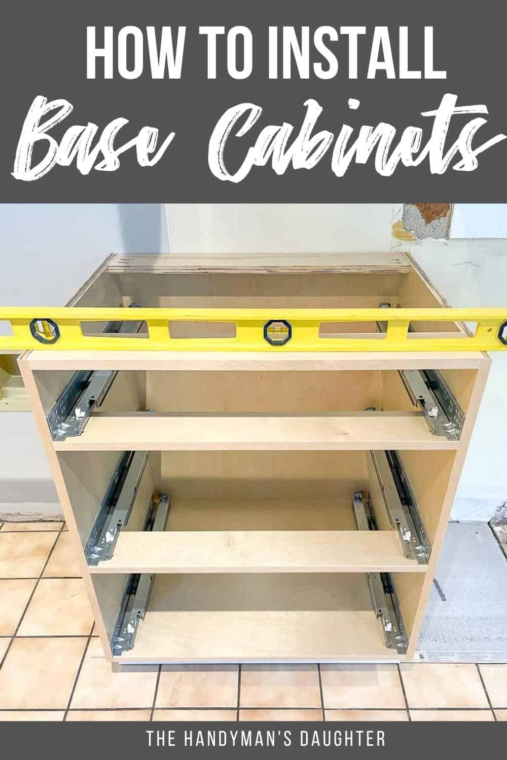 how to install base cabinets