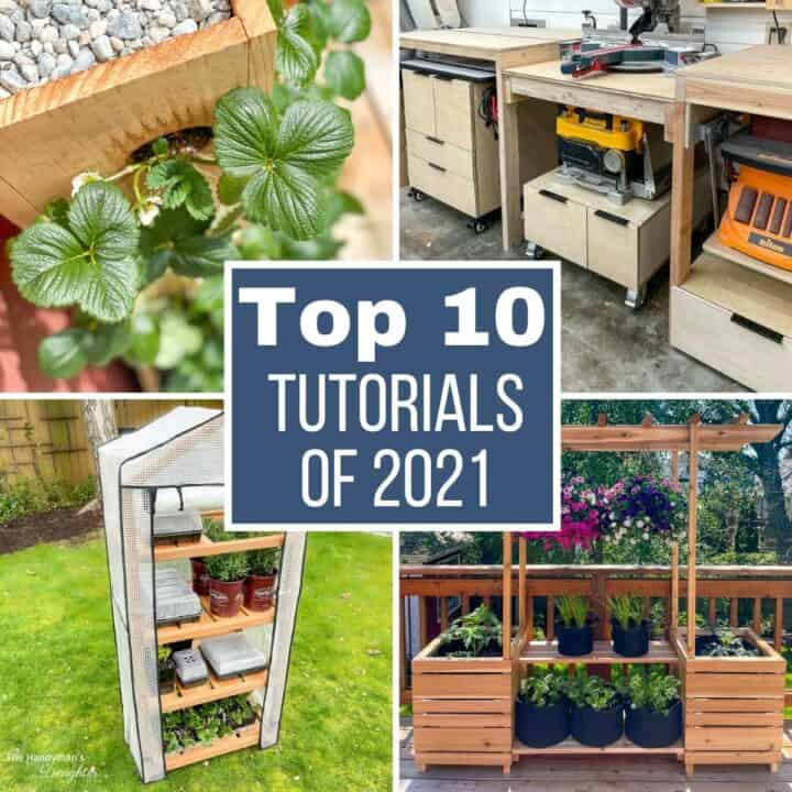 square collage of top 10 DIY tutorials of 2021