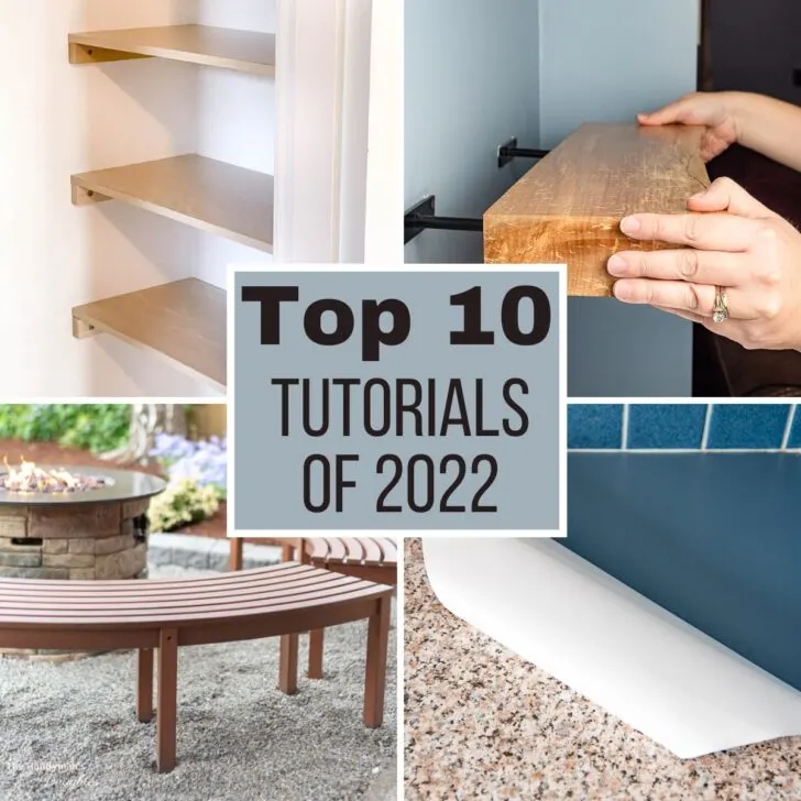 collage of top 10 tutorials at The Handyman's Daughter in 2022