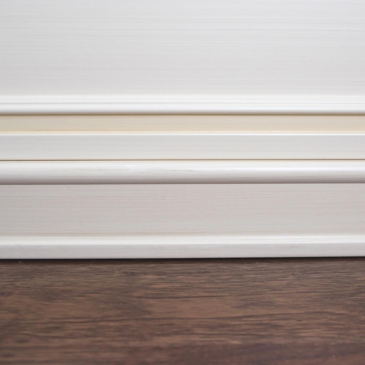 decorative shoe molding on baseboards