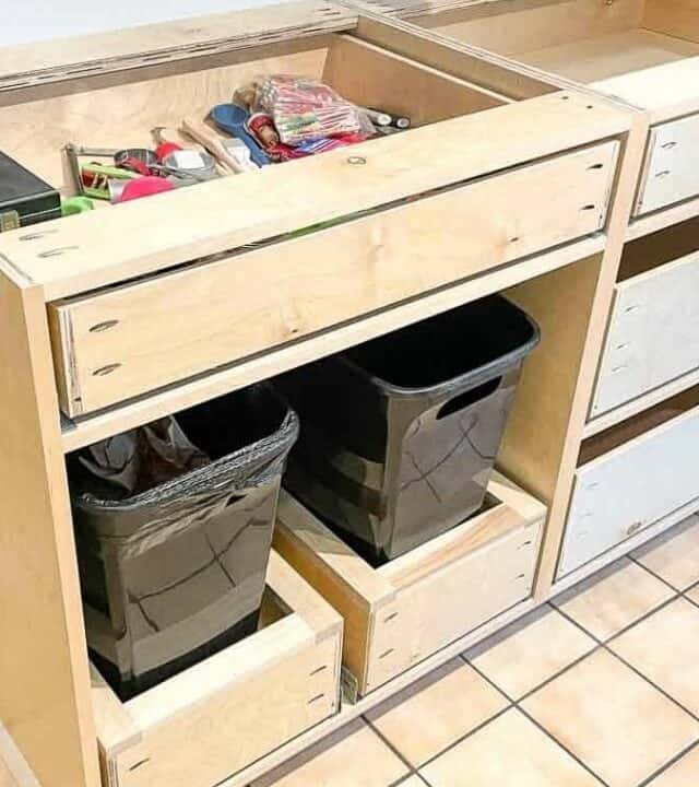 image of installed base cabinets