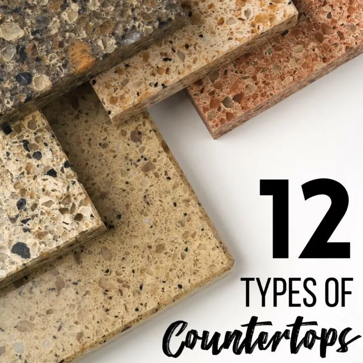 samples of different types of countertops