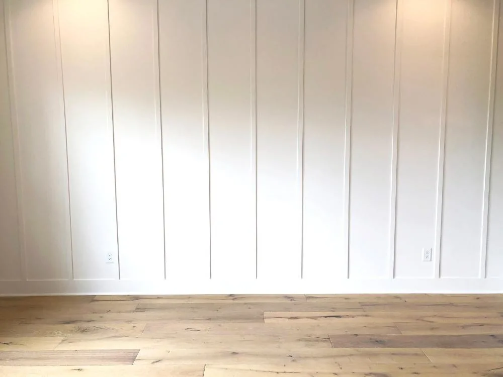 white board and batten wall