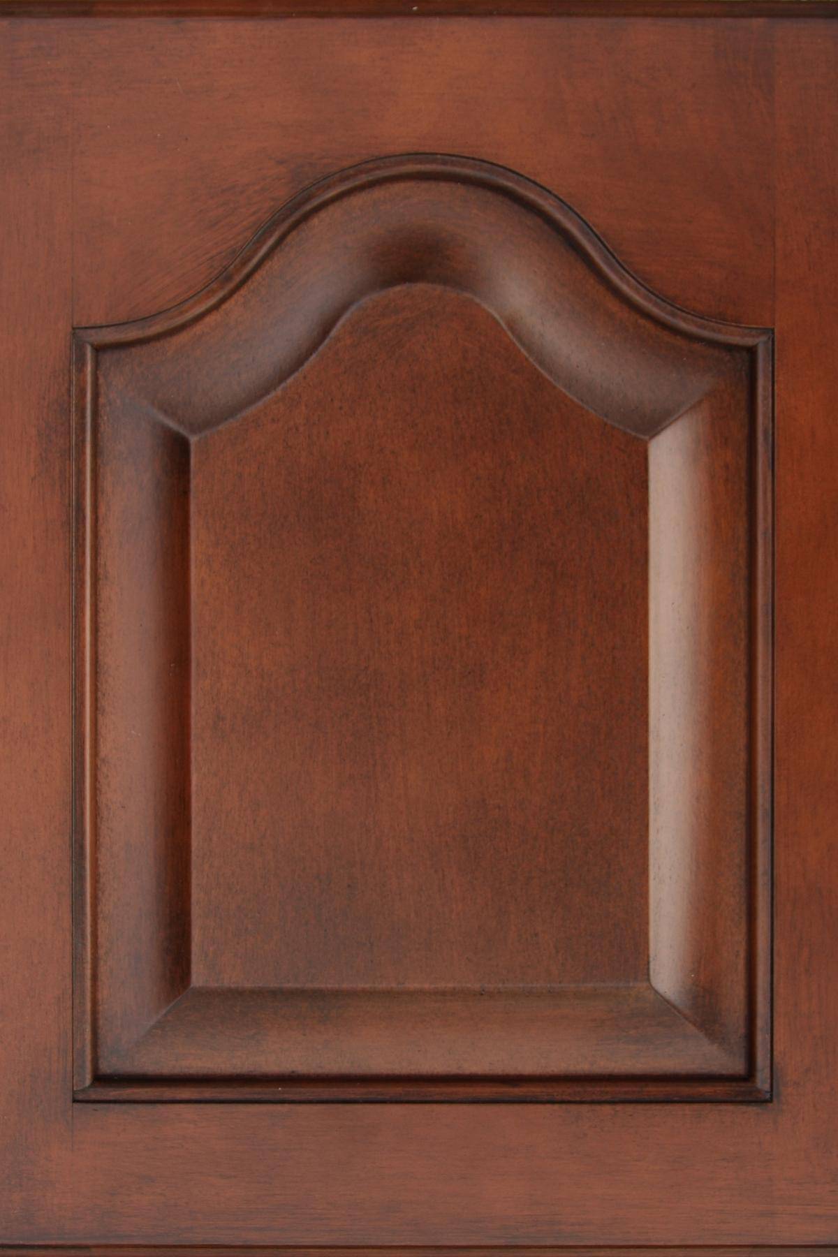 cathedral or arch cabinet door in dark wood