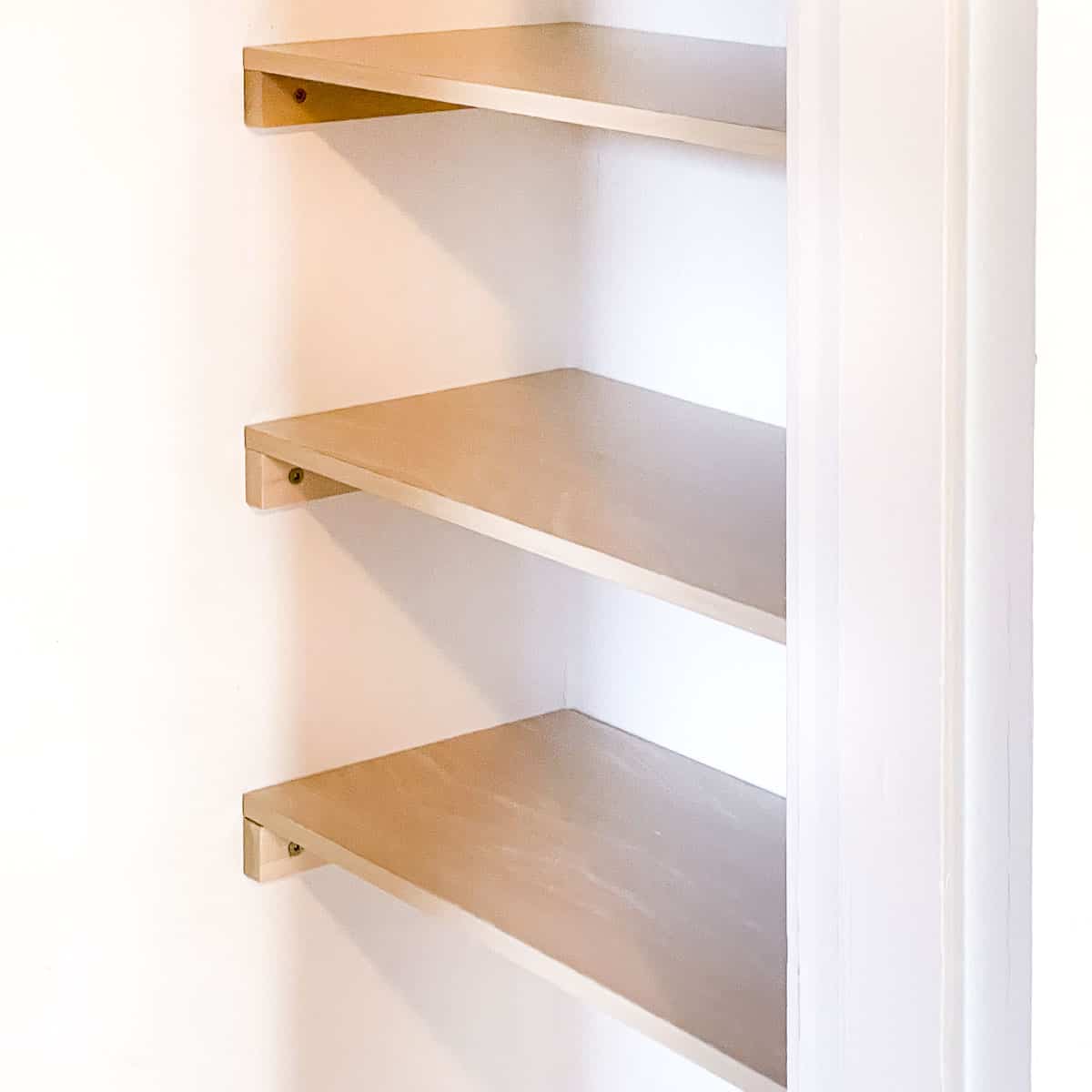 Easy DIY Closet Shelves Tutorial - Modern Wood - arinsolangeathome