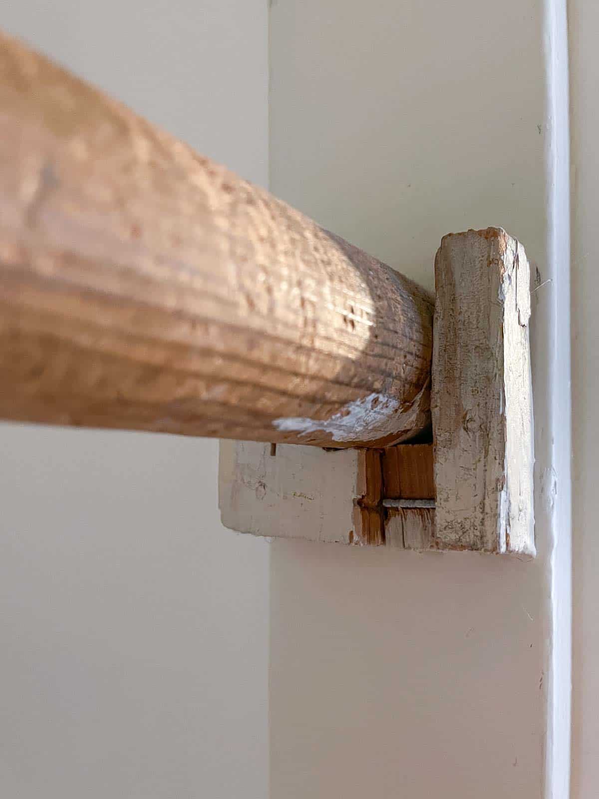 poorly installed closet rod bracket