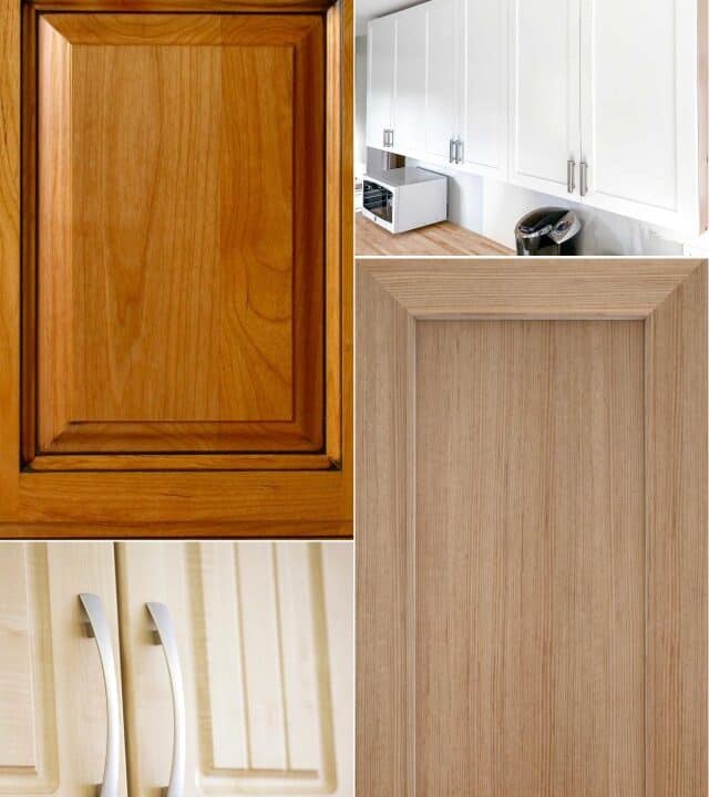 image collage of four different types of cabinet doors