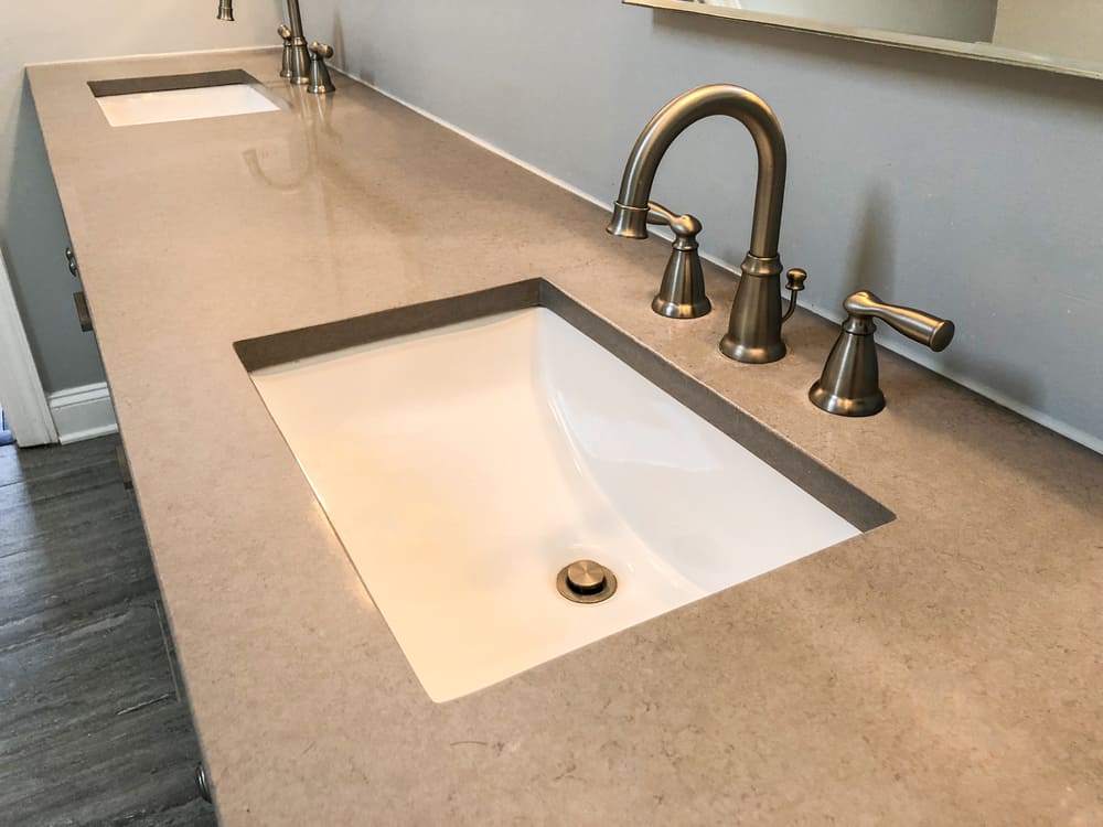 quartz countertop in bathroom with sink