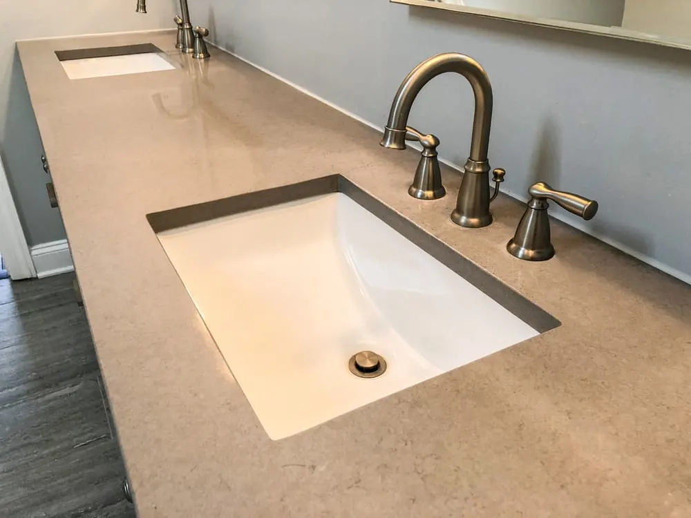 quartz countertop in bathroom with sink