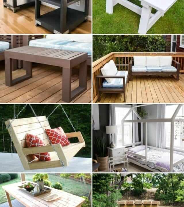 image collage of 2x4 project ideas