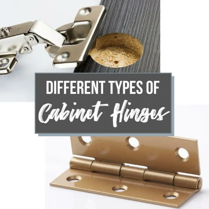 Different types of cabinet hinges