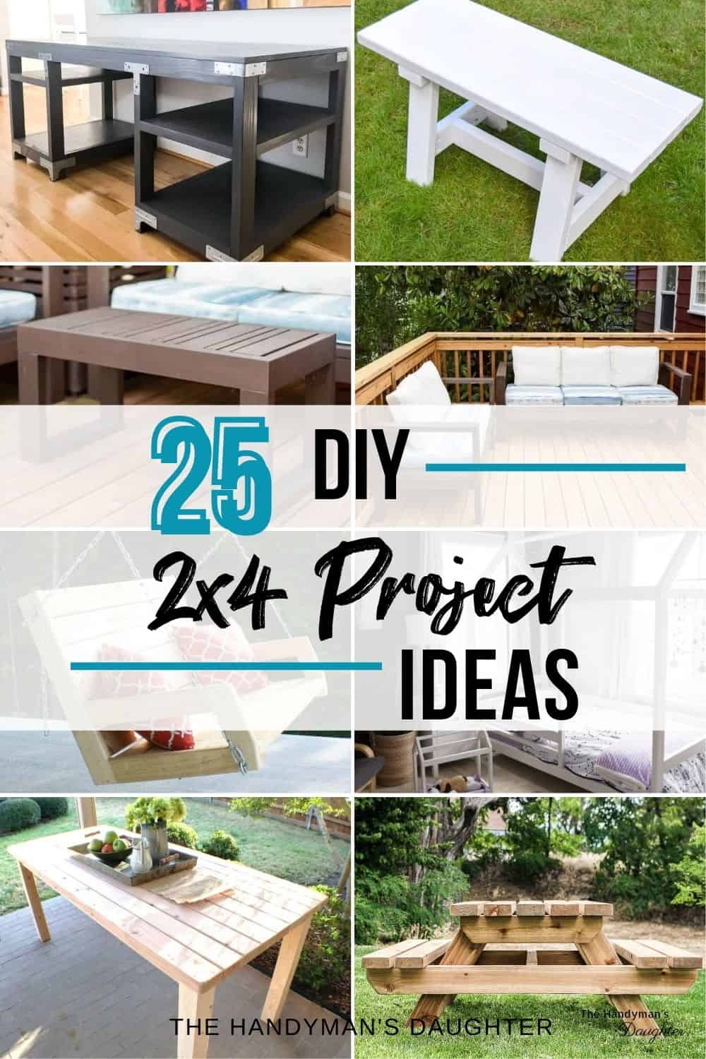 DIY 2x4 Project Ideas collage