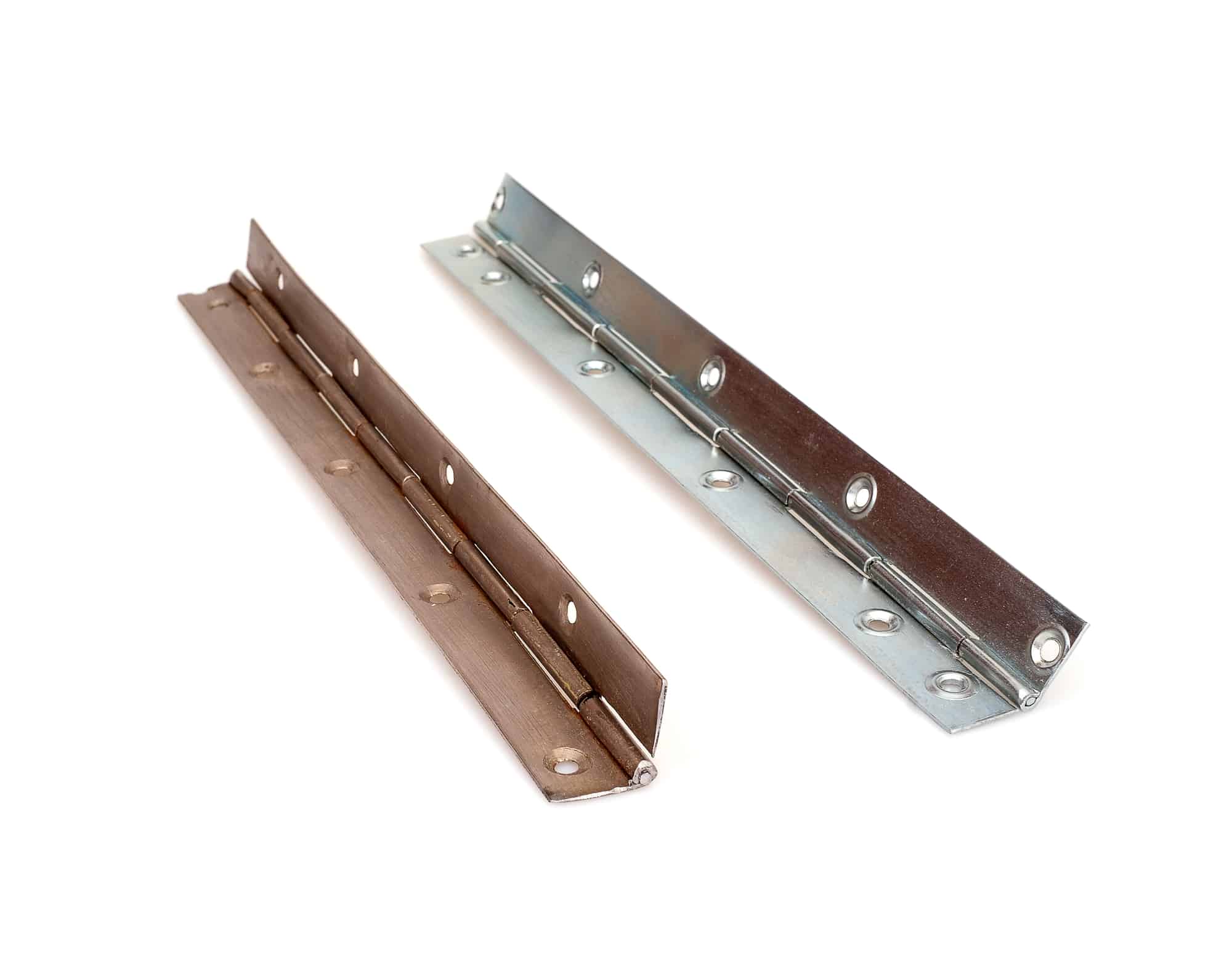 brass and stainless steel piano hinges