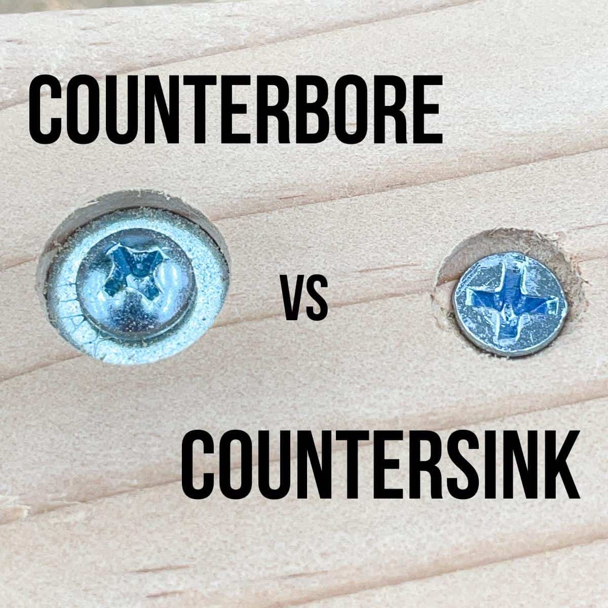 counterbore vs countersink