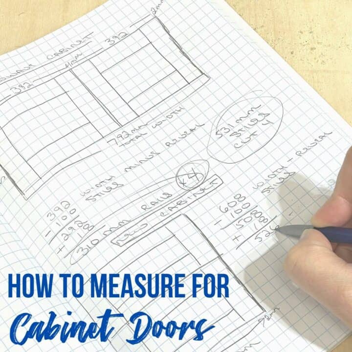 calculating measurements for cabinet doors