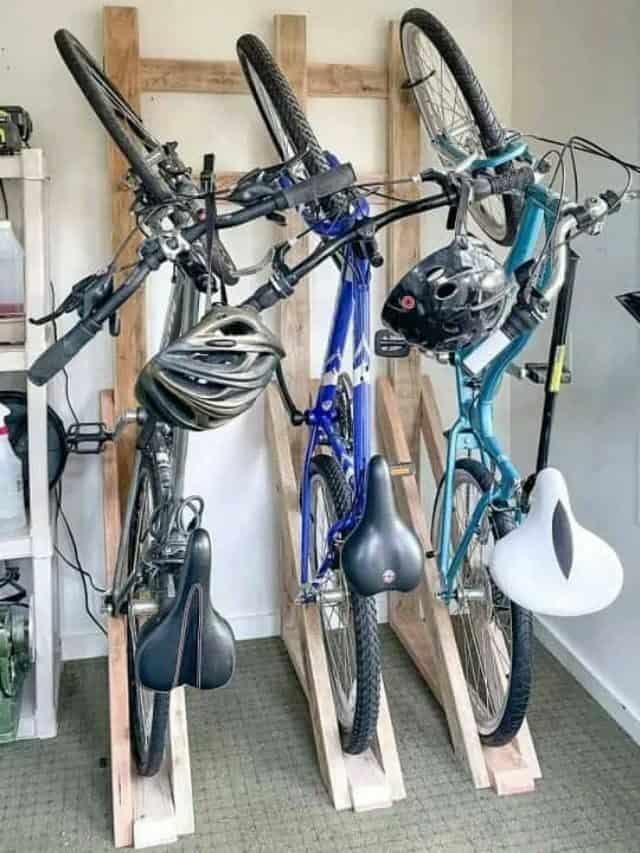 DIY WOODEN WALL MOUNT BIKE RACK