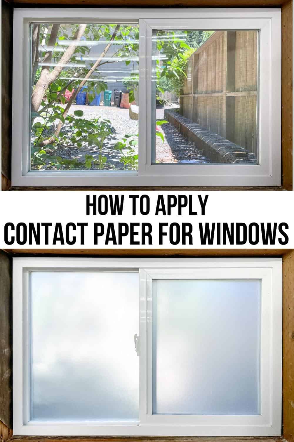 how to apply contact paper for windows with before and after images