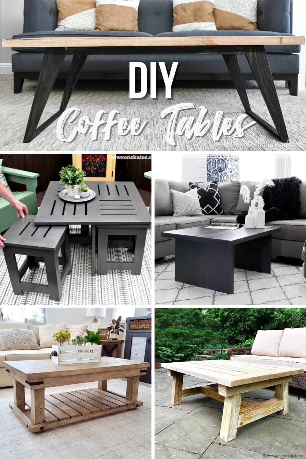 DIY Coffee Table Ideas collage